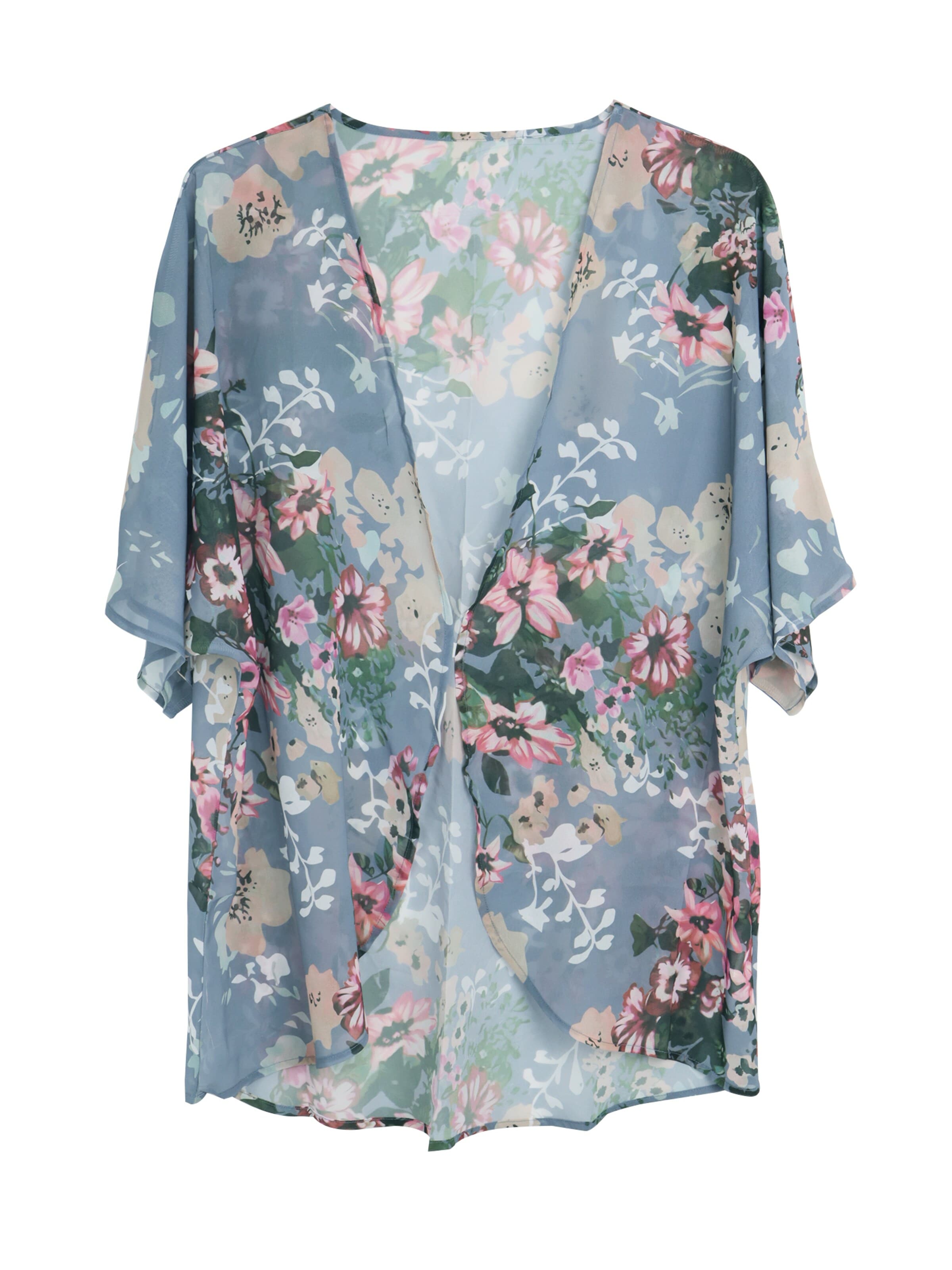 MEETWEE Kimono 'Cover Up Top' in Blauw: voorkant