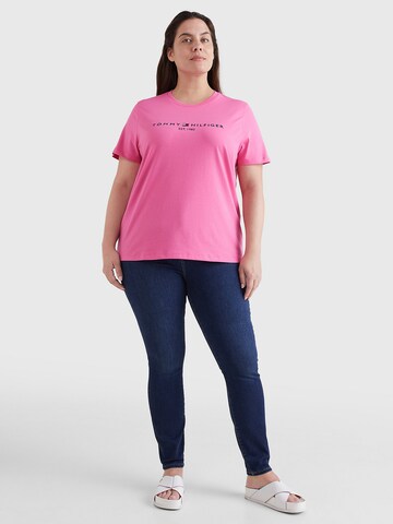 T-shirt Tommy Hilfiger Curve en rose