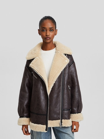 Bershka Between-season jacket in Brown: front