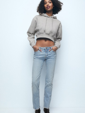 Sweat-shirt Pull&Bear en gris : devant