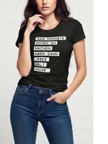 MAKAYA Shirt 'Das kannst du so machen..' in Black