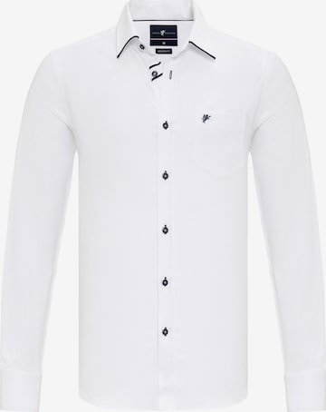 DENIM CULTURE Skjorte 'Roman' i hvit: forside