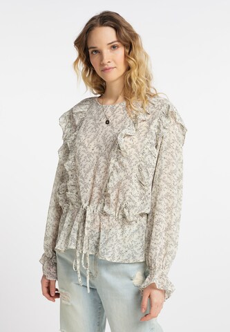 DreiMaster Vintage Blouse in Wit: voorkant