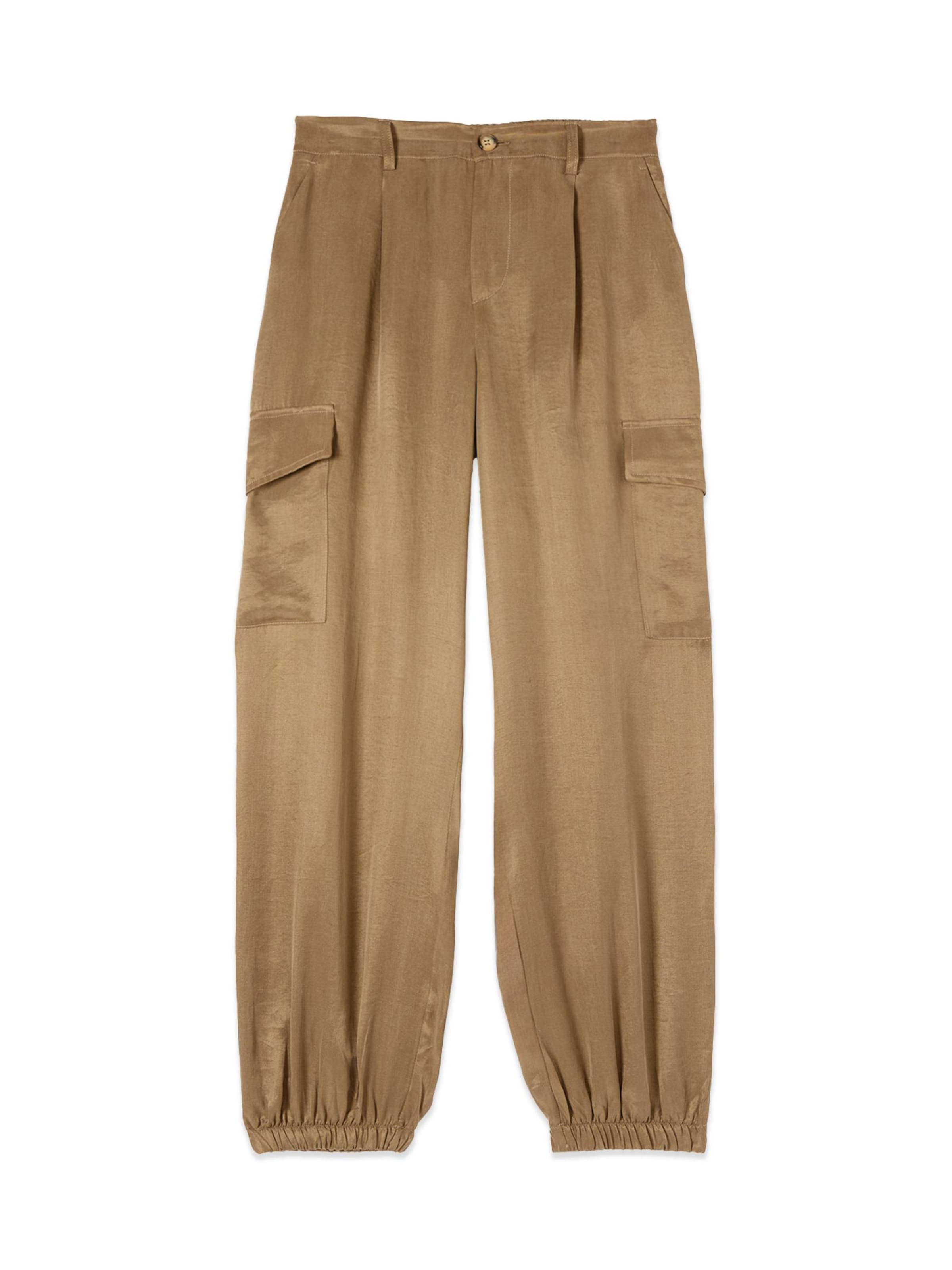 Baggy Pantalon cargo oltre en beige : devant