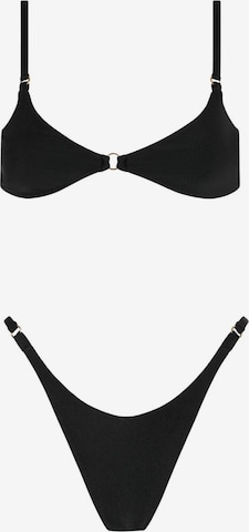 Bikini 'Bold' Acuarela Brand en noir : devant