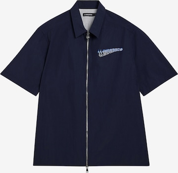 J.Lindeberg Regular fit Button Up Shirt in Blue: front