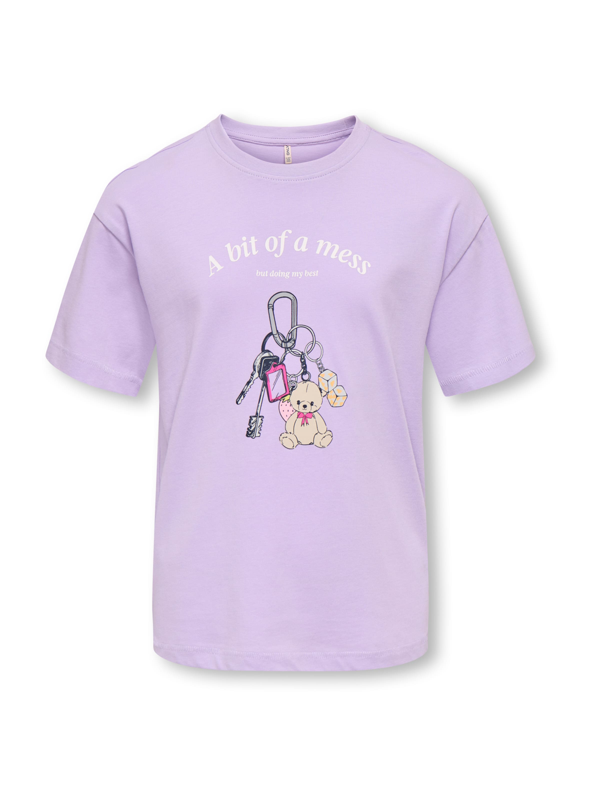 ONLY GIRLS Футболка в Лиловый: спереди