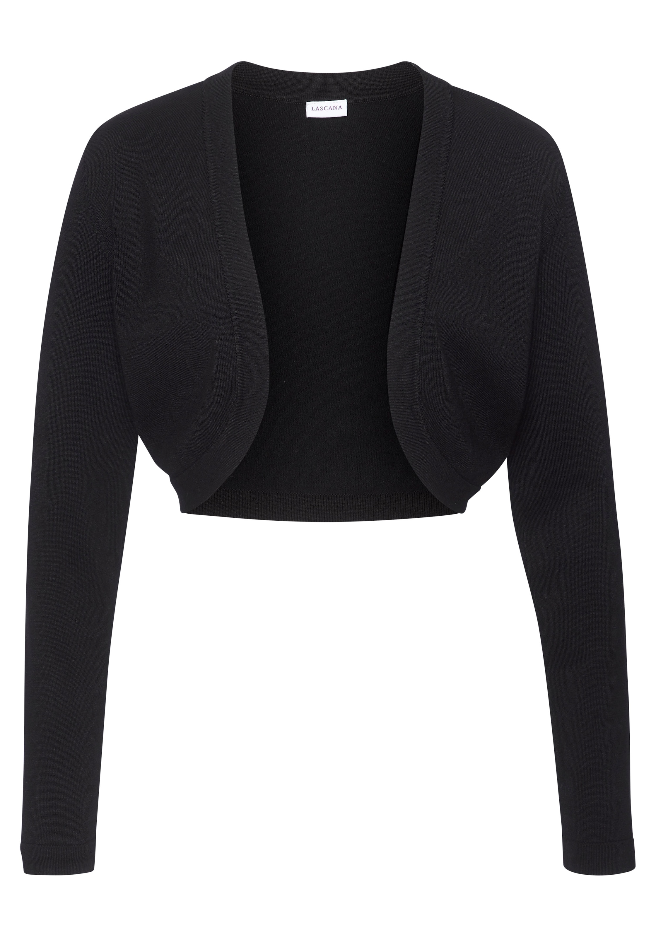 LASCANA Strickjacke in XS in schwarz, Produktansicht