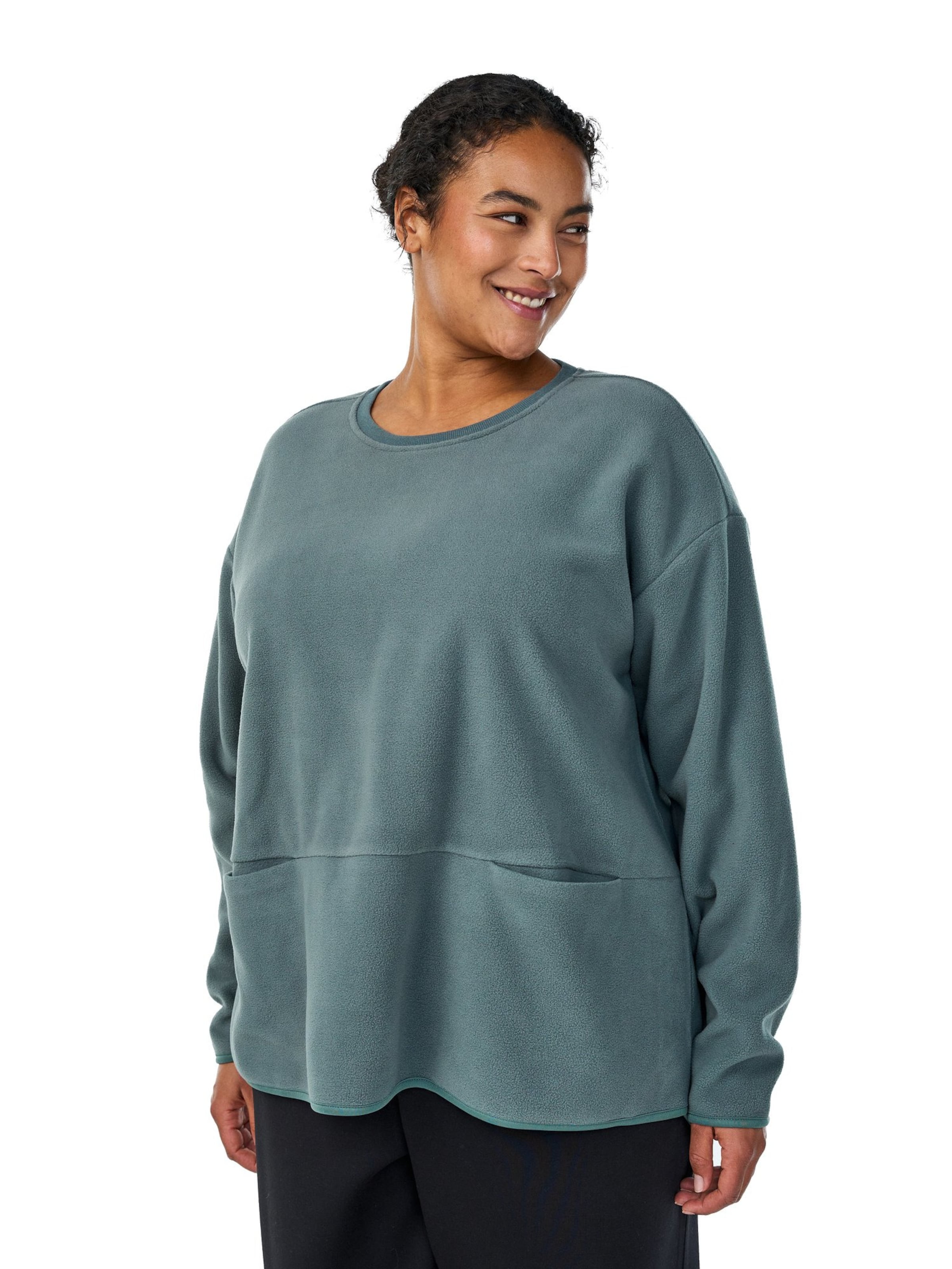 Pull-over 'MEIRA' Zizzi en vert : devant