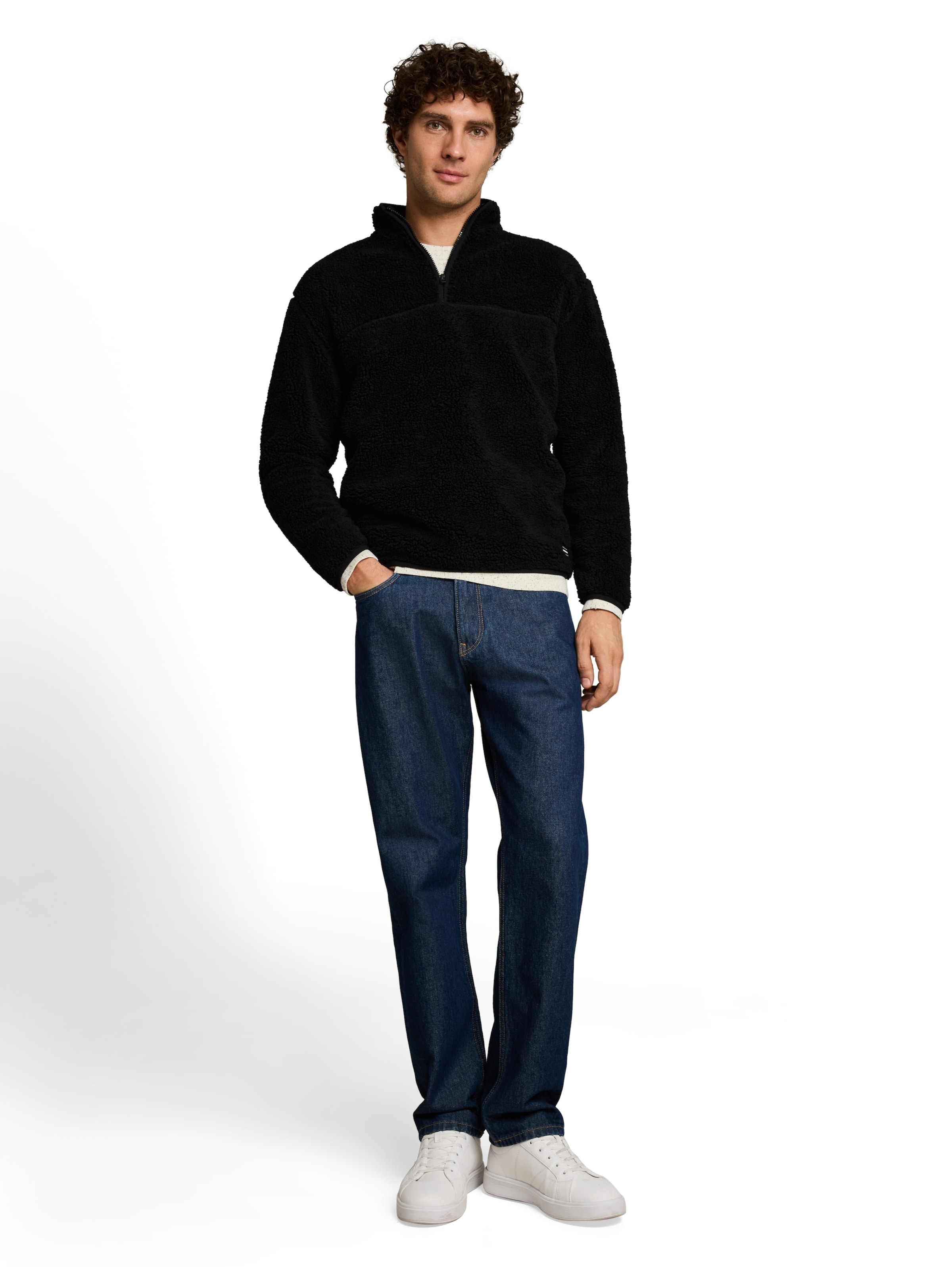 Pull-over TOM TAILOR DENIM en noir : devant