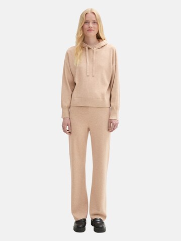 TOM TAILOR DENIM Loosefit Broek in Beige: voorkant