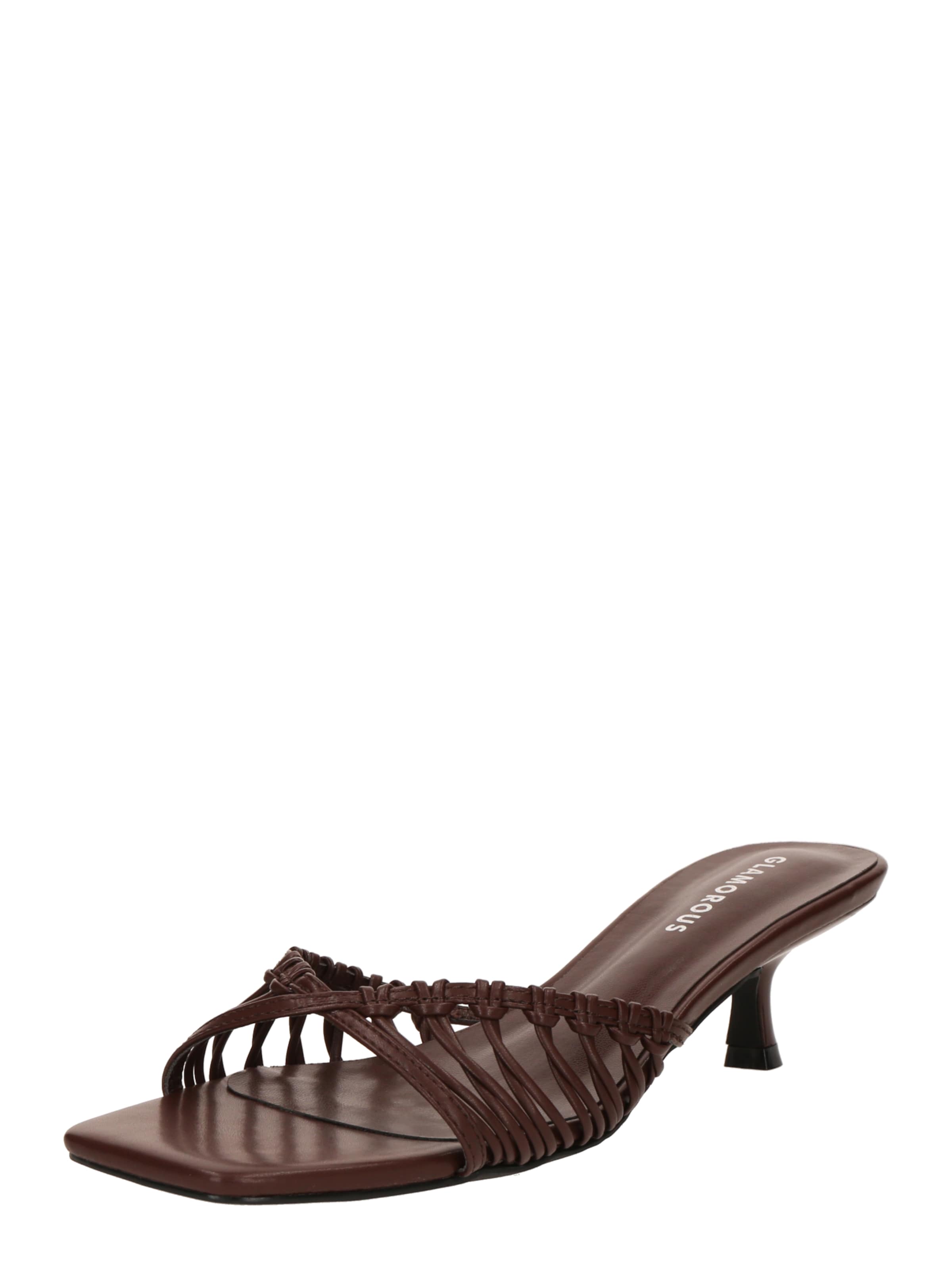 GLAMOROUS Mule in Brown: front