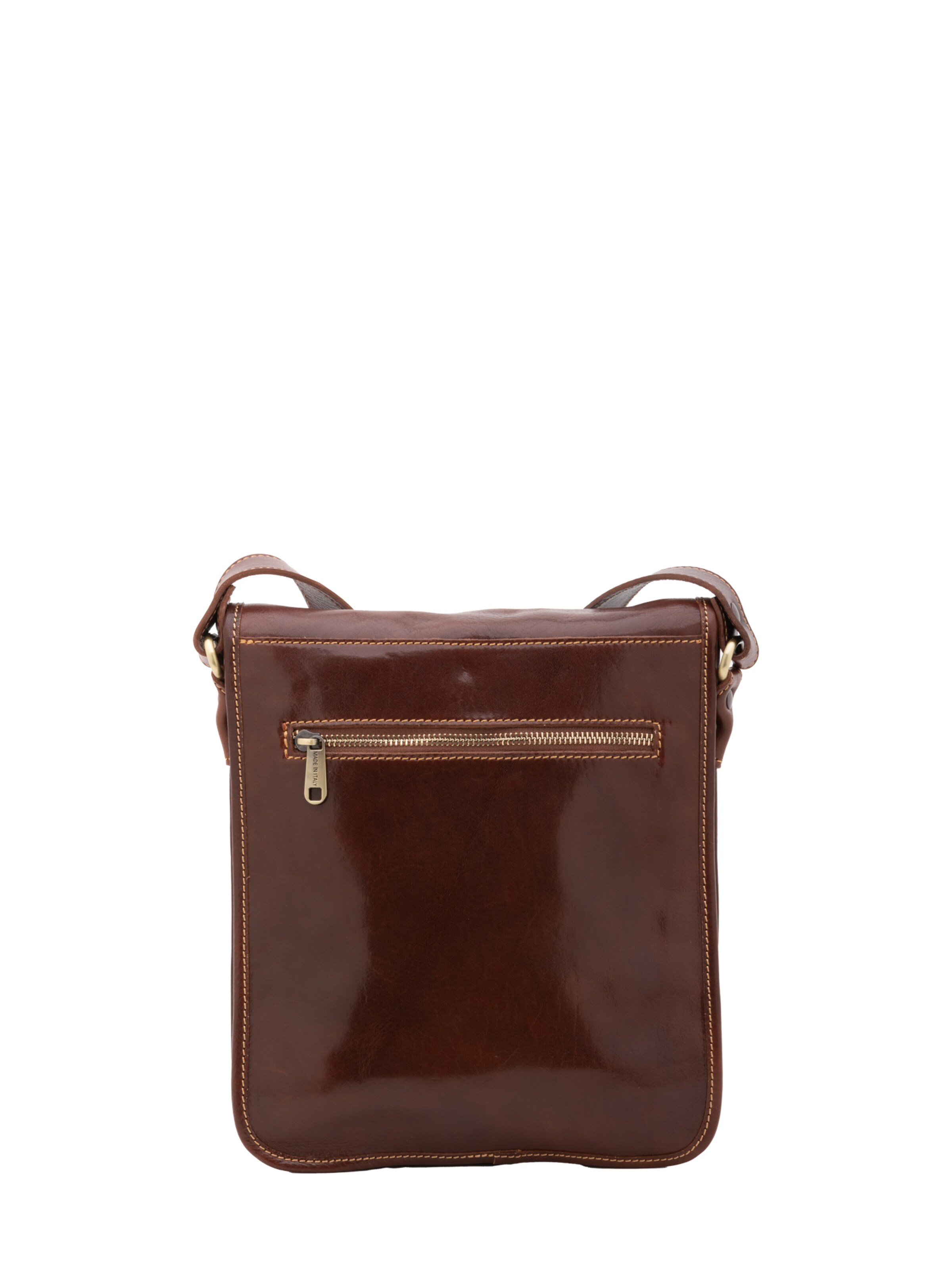 Borsa a tracolla 'Borsa a tracolla uomo vera pelle con chiusura calamita - Made in Italy' di I Fratelli in marrone