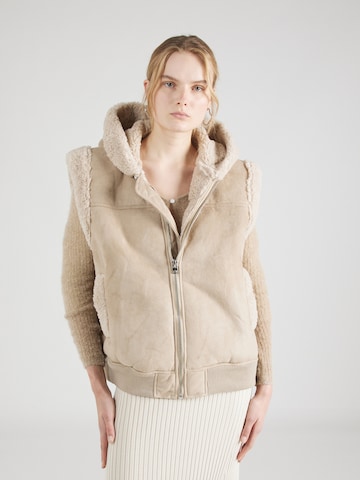 TOPSHOP Bodywarmer in Bruin: voorkant