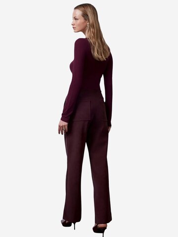 Dilvin Wide leg Broek 'Hose' in Rood