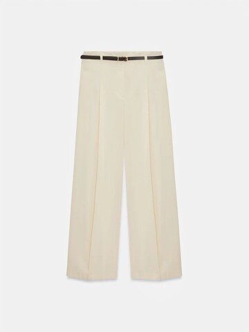 Dilvin Wide leg Trousers in Beige: front