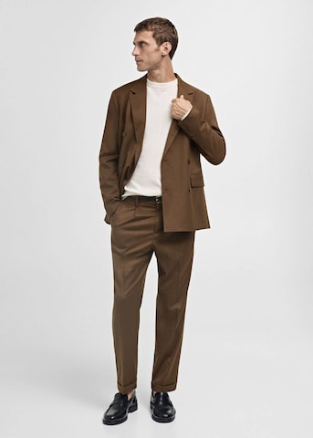 MANGO MAN Slim fit Pants 'Boston-i' in Brown