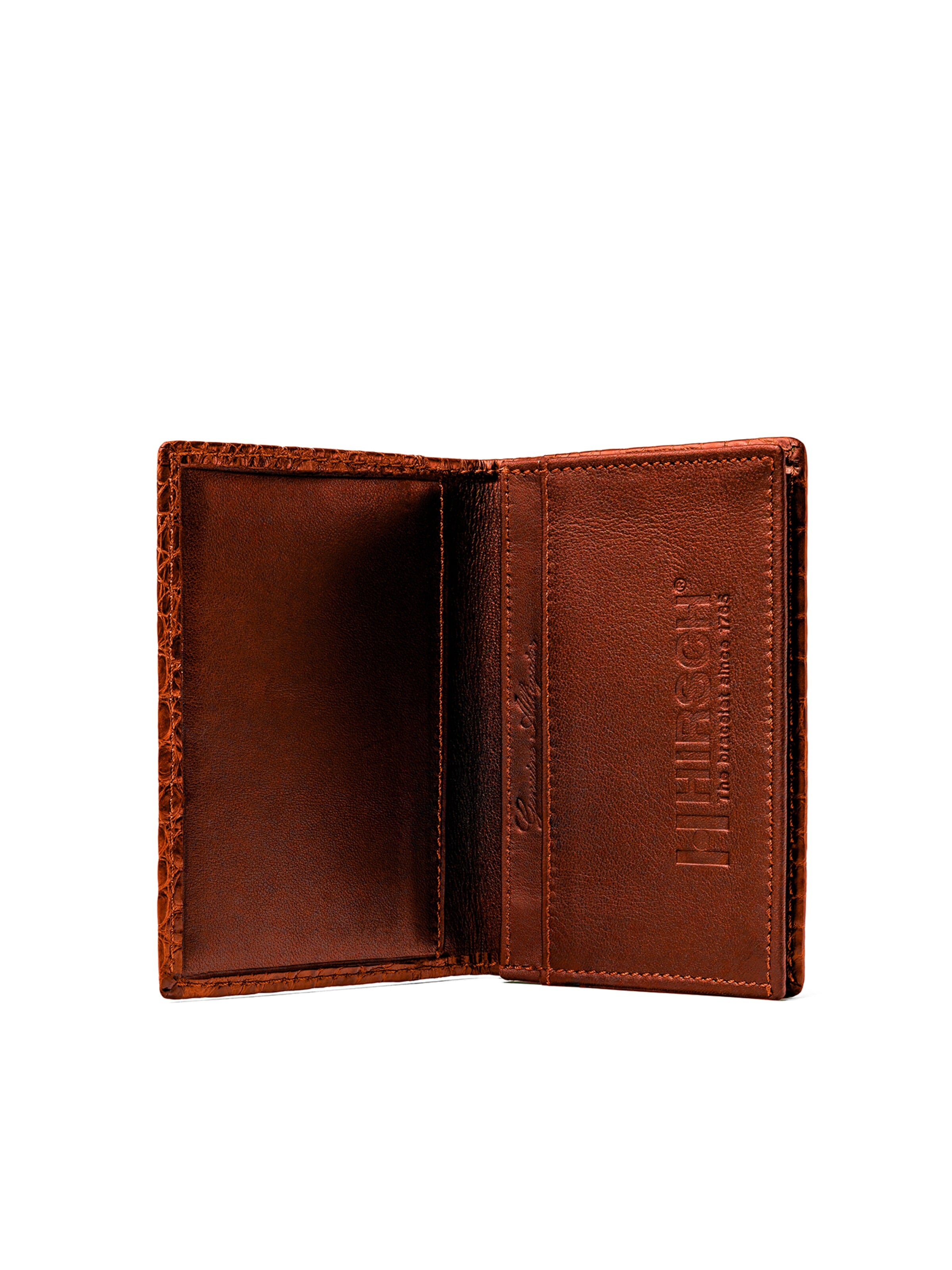 NiMa Atelier Plånbok 'NiMa Cardholder Alligator Mat' i brun