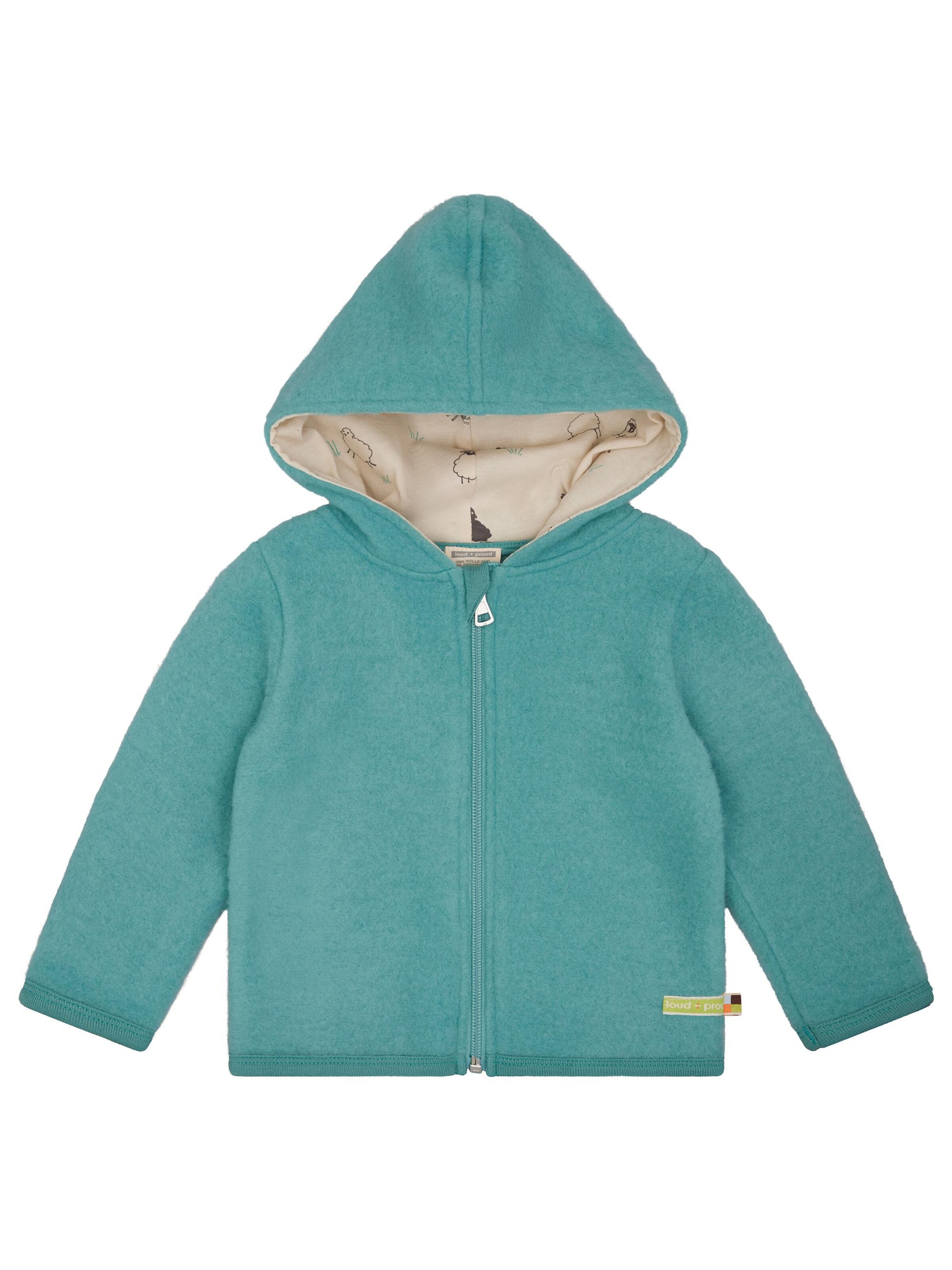 loud + proud Fleece Jacket in Green: front
