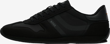 BOSS Trampki niskie 'Levon' w kolorze czarny: przód