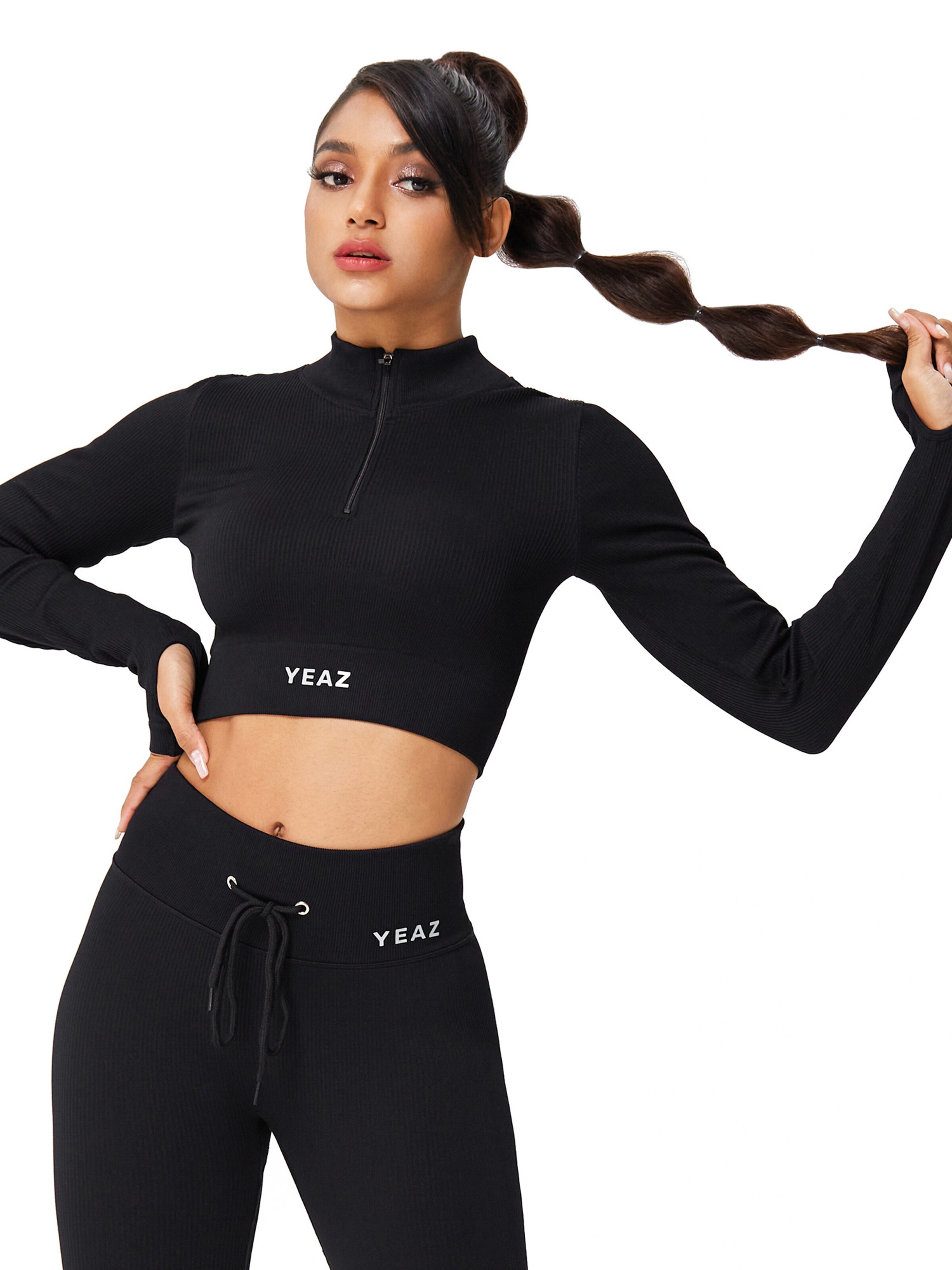 YEAZ Функционална тениска 'RUNWAY' в черно