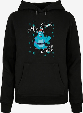 ABSOLUTE CULT Sweatshirt 'Disney 100 - Sully Mr Snow It All' in Zwart: voorkant