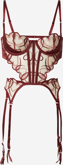 Hunkemöller Korsetti 'Olivia' värissä burgundin punainen, Tuotenäkymä