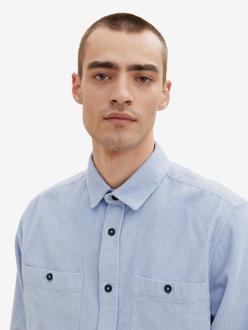 TOM TAILOR Regular fit Button Up Shirt in Blue