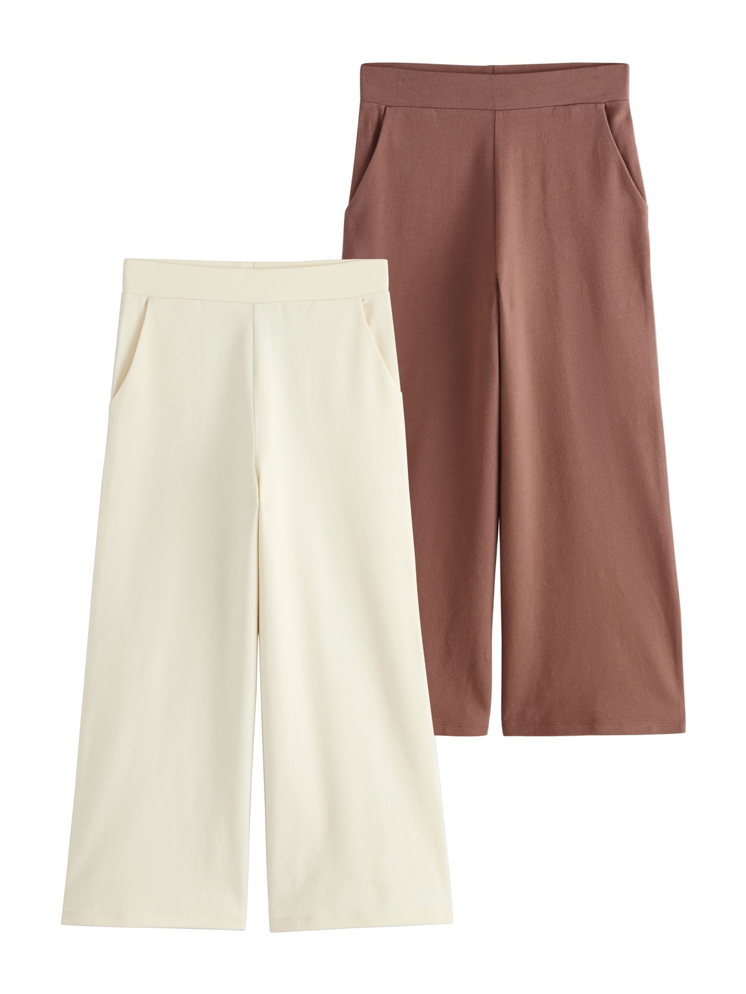 Next Wide leg Broek in Bruin: voorkant