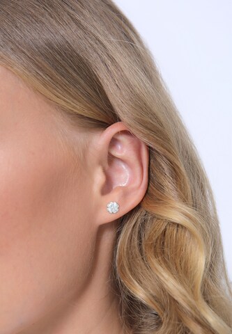 Elli DIAMONDS Earrings 'Kleeblatt' in Silver