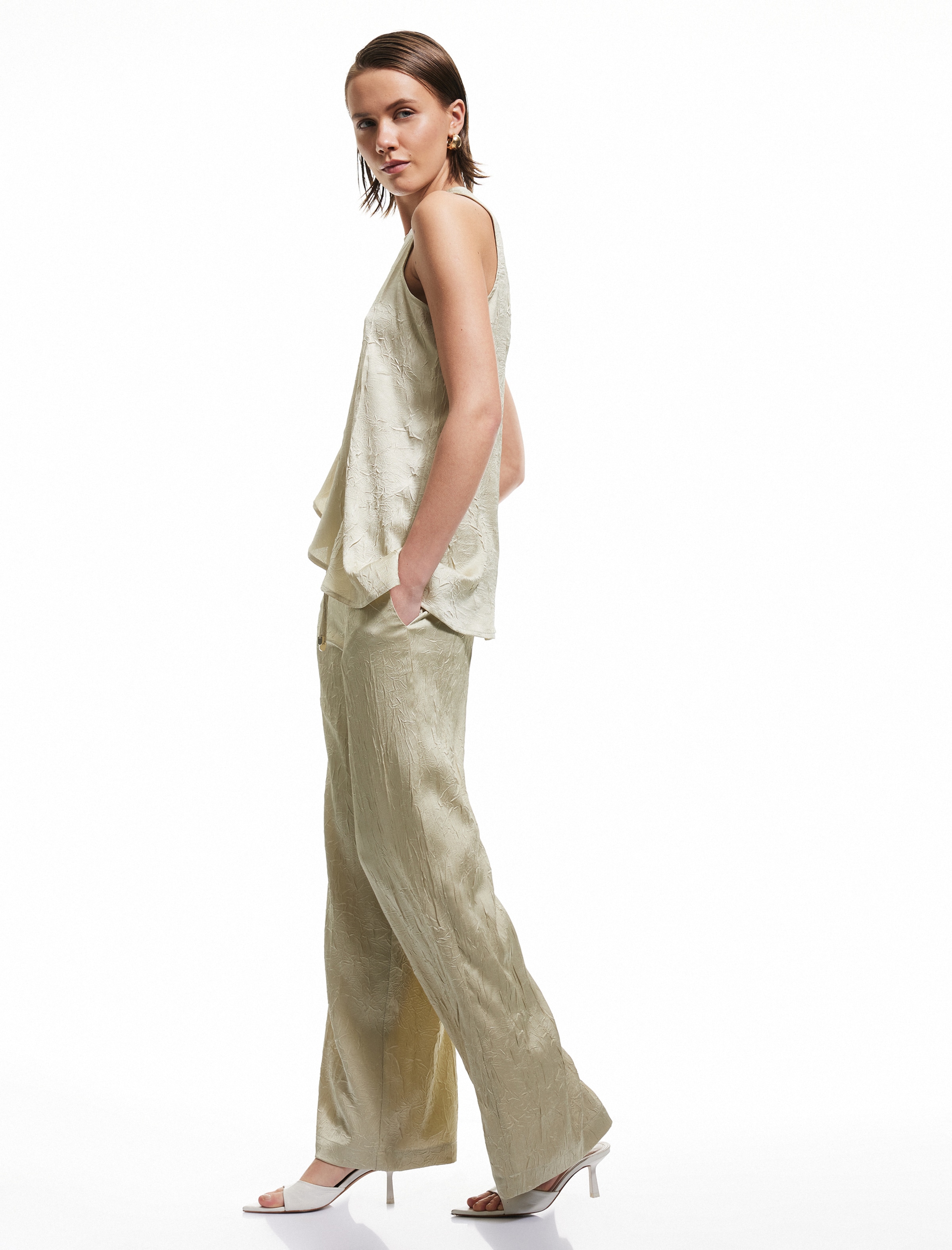 Koton Wide Leg Hose in Grün