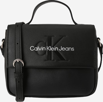 Calvin Klein Jeans Чанта с презрамки в черно: отпред