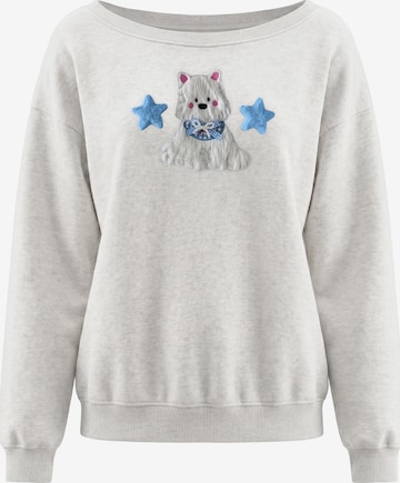 Sweat-shirt MYMO en blanc : devant