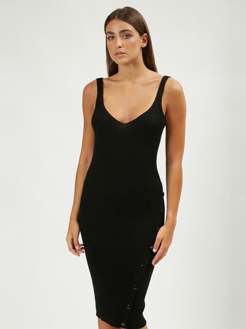 Influencer Dress in Black: front