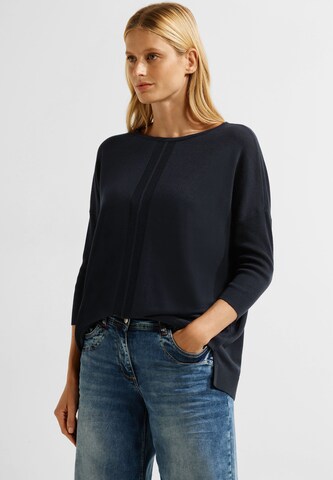 CECIL Oversized Sweater in Blue: front