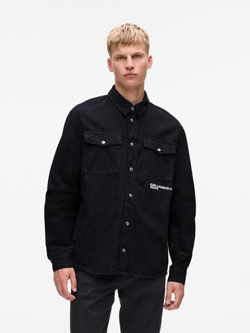Regular fit Camicia di KARL LAGERFELD JEANS in nero: frontale
