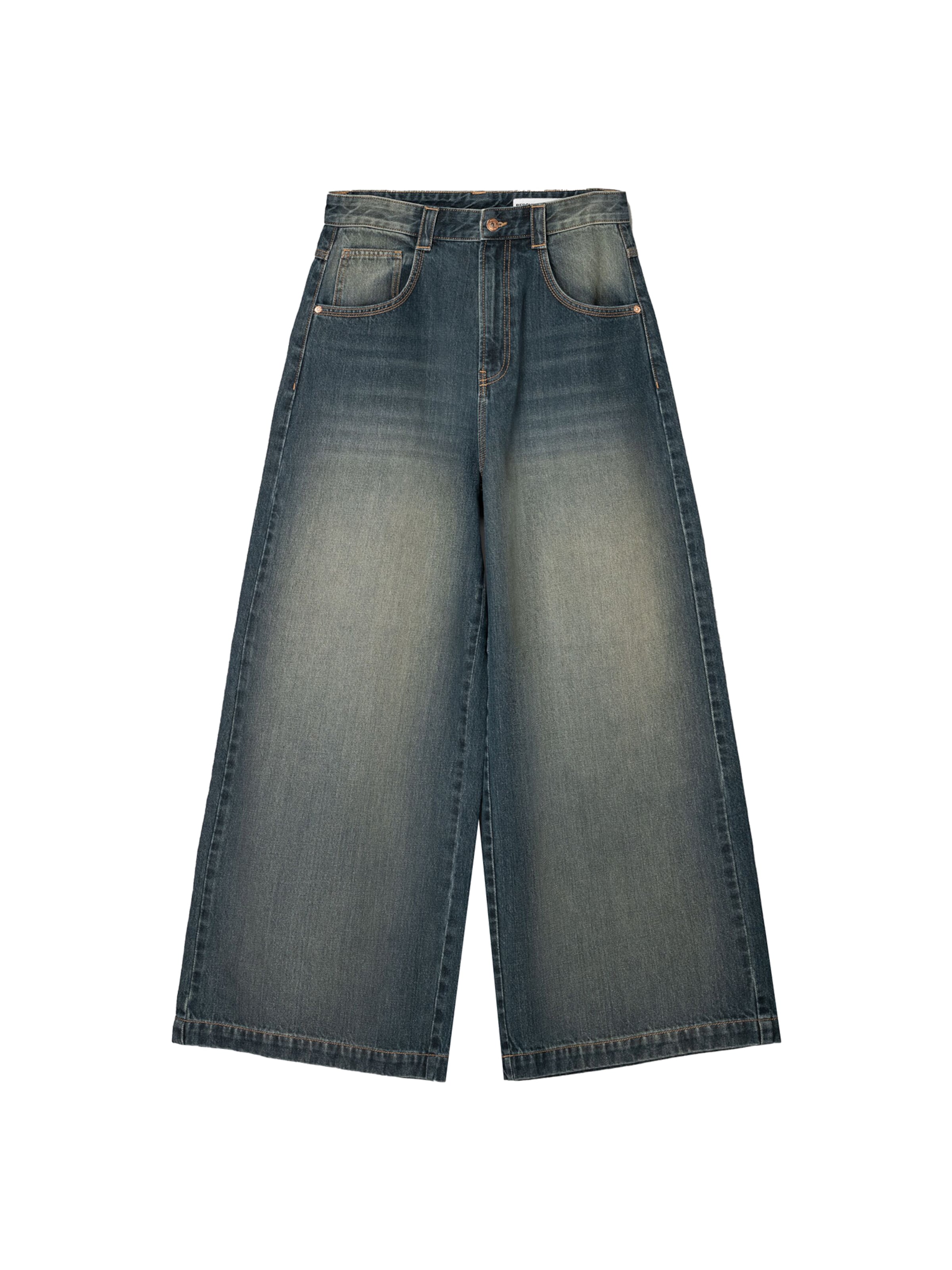 Bershka Bő szár Farmer - zöld: elől