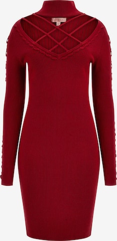 GUESS Knitted dress in Red: front