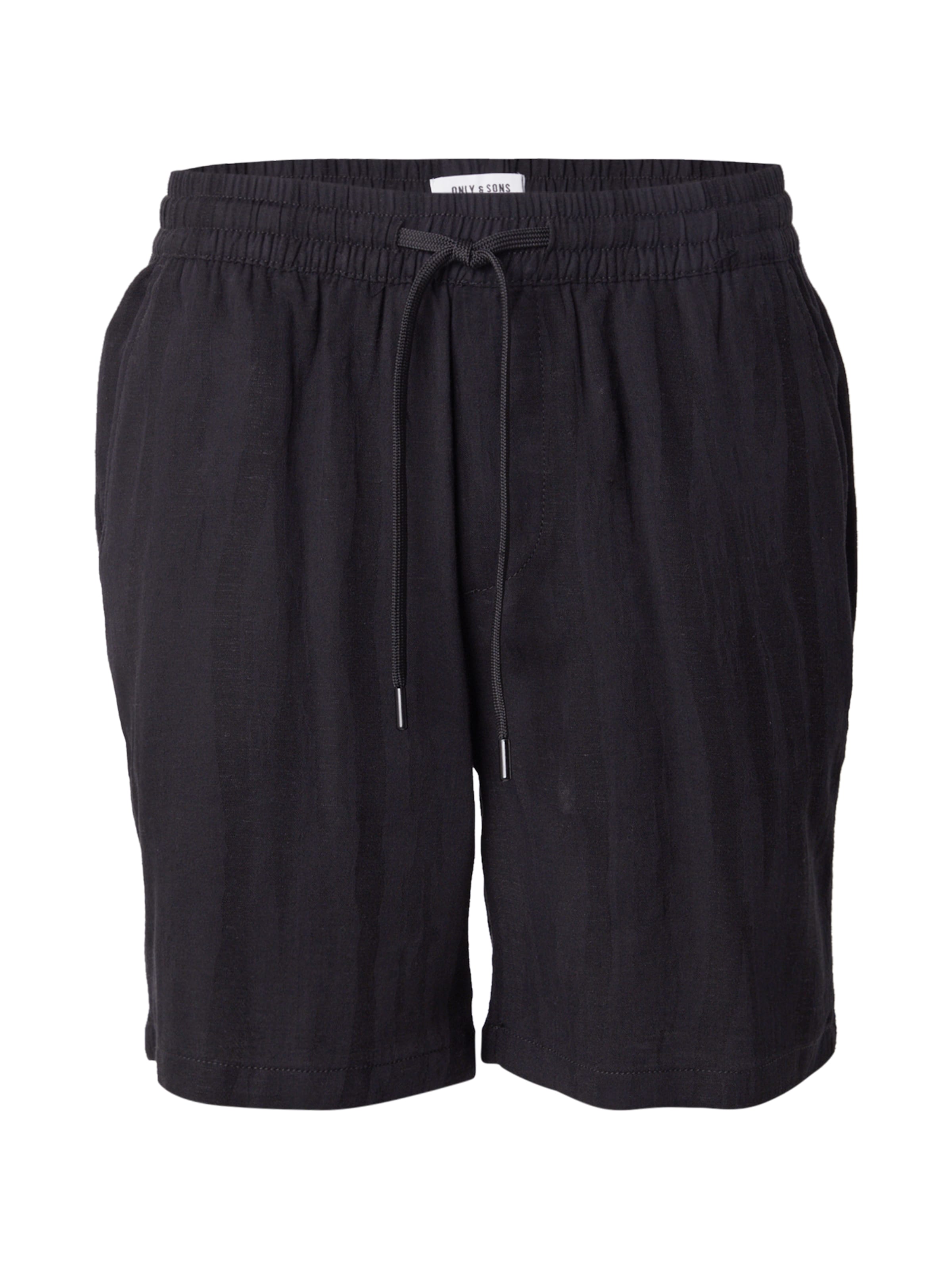Only & Sons Regular Pants 'ONSTEL' in Black: front