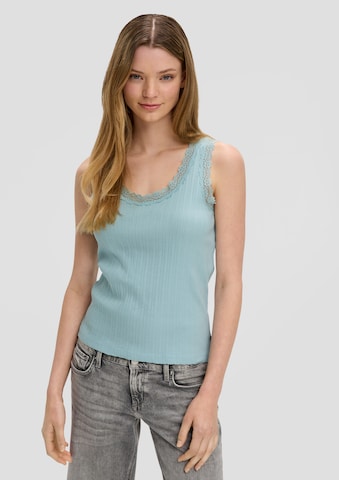 QS Shirt in Blauw: voorkant