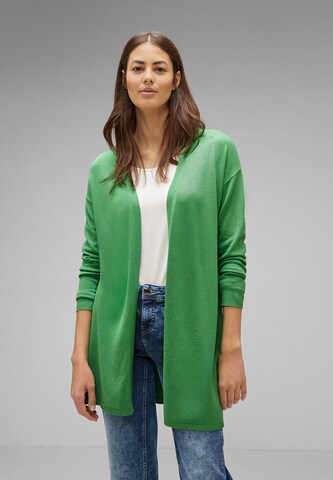 STREET ONE Knit Cardigan in Green: front