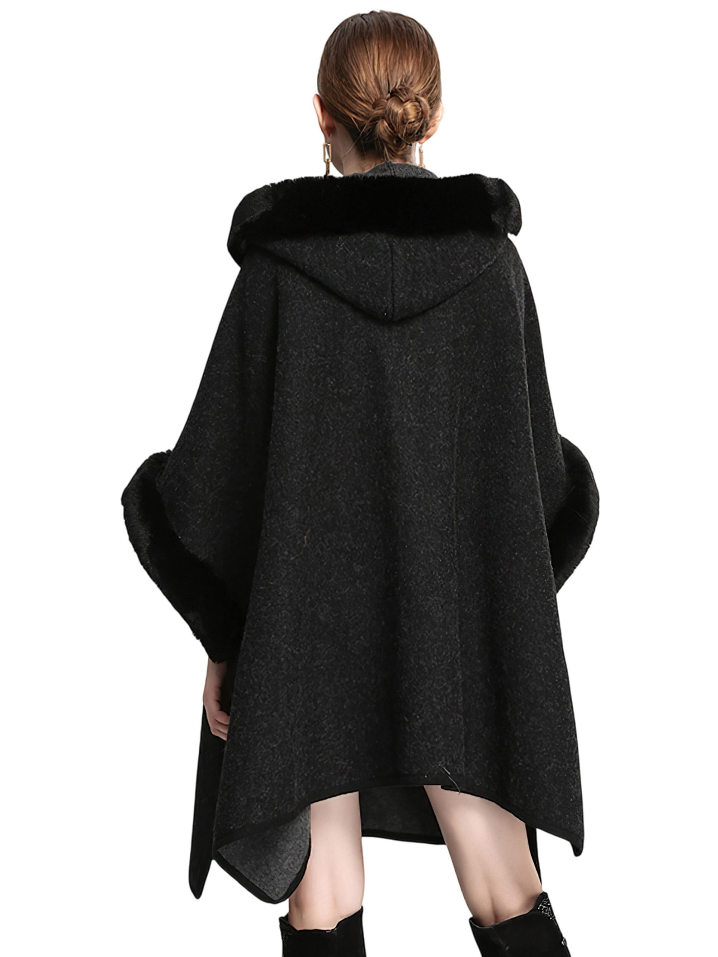 Magicshe Cape 'Cape mit Kapuze' in Black