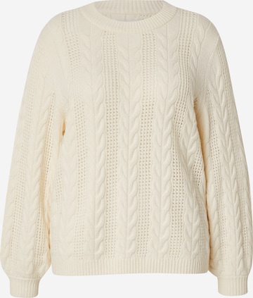 balts ONLY Carmakoma Džemperis 'Rubina': no priekšpuses