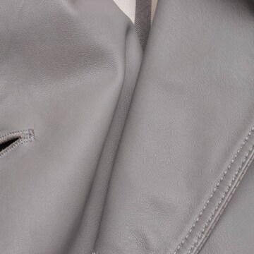 BURBERRY Lederjacke / Ledermantel M in Grau