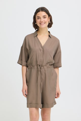 Fransa Jumpsuit 'FRPosy' in Beige: voorkant