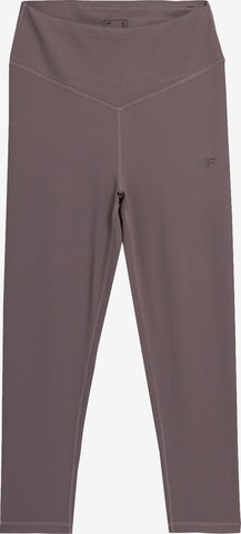 Skinny Pantalon de sport 4F en marron : devant