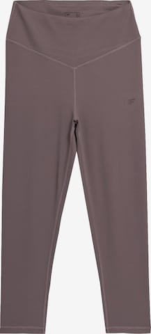 4FSkinny Sportske hlače - smeđa boja: prednji dio