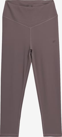 4F Skinny Sports trousers in Brown: front