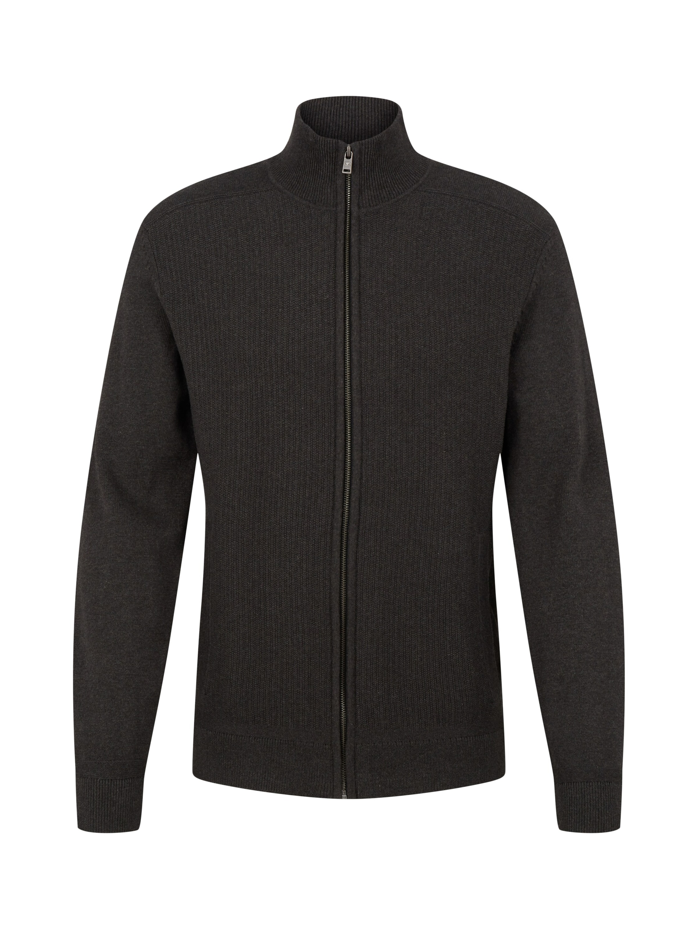 TOM TAILOR Gebreid vest in Grijs: voorkant