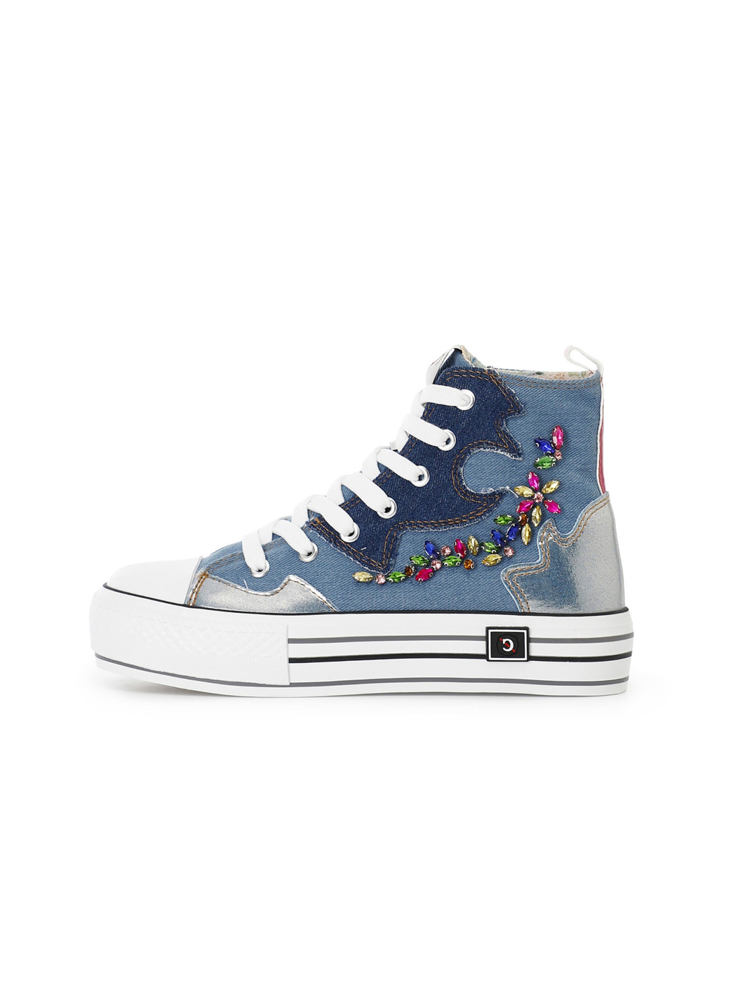 Baskets basses CAFè NOIR en bleu : devant